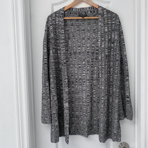 Eileen Fisher - Silk & Organic Linen Knit Cardigan - Picture 1 of 6